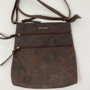 ESTALON 100% Genuine Leather Crossbody Bag